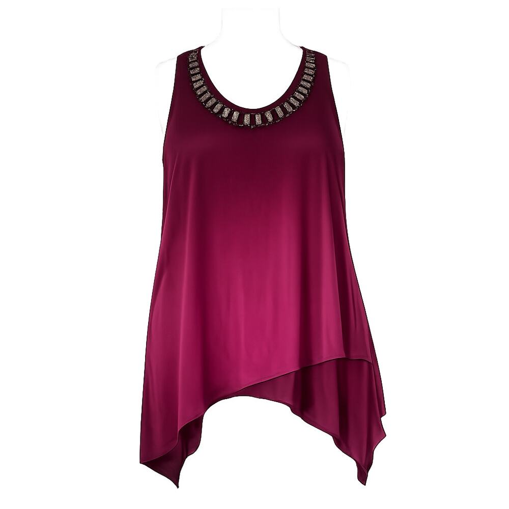 Lane Bryant Beaded Neckline Boho Tunic Top - Size 26/28